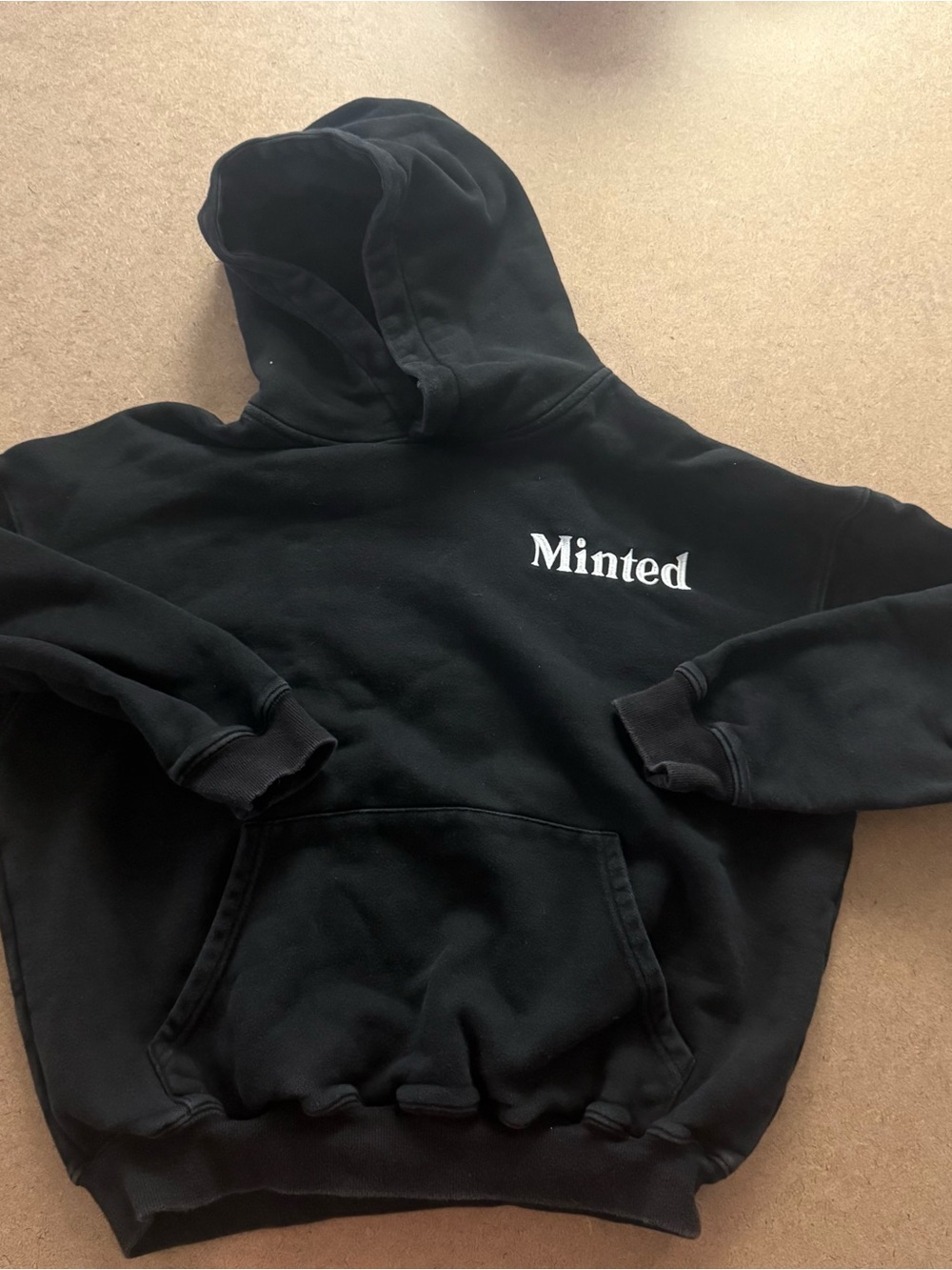 Minted Black Crewneck Hoodie - Men's Pullover